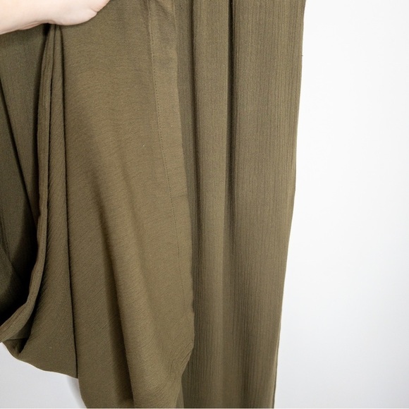 Anthropologie Dolan Womens Olive Green Wide Leg Pull On Pants Size Large Flaw - Picture 7 of 13